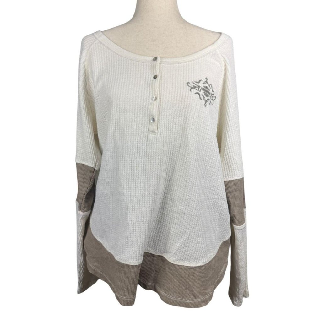 Harley-Davidson Genuine MotorClothes Cream Thermal Henley Women’s 1W